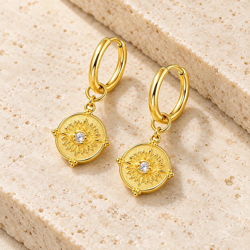 the solaris medallion hoops
